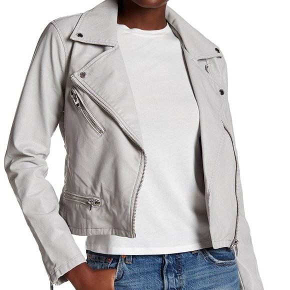 Blanknyc Denim Faux Leather Moto Jacket 